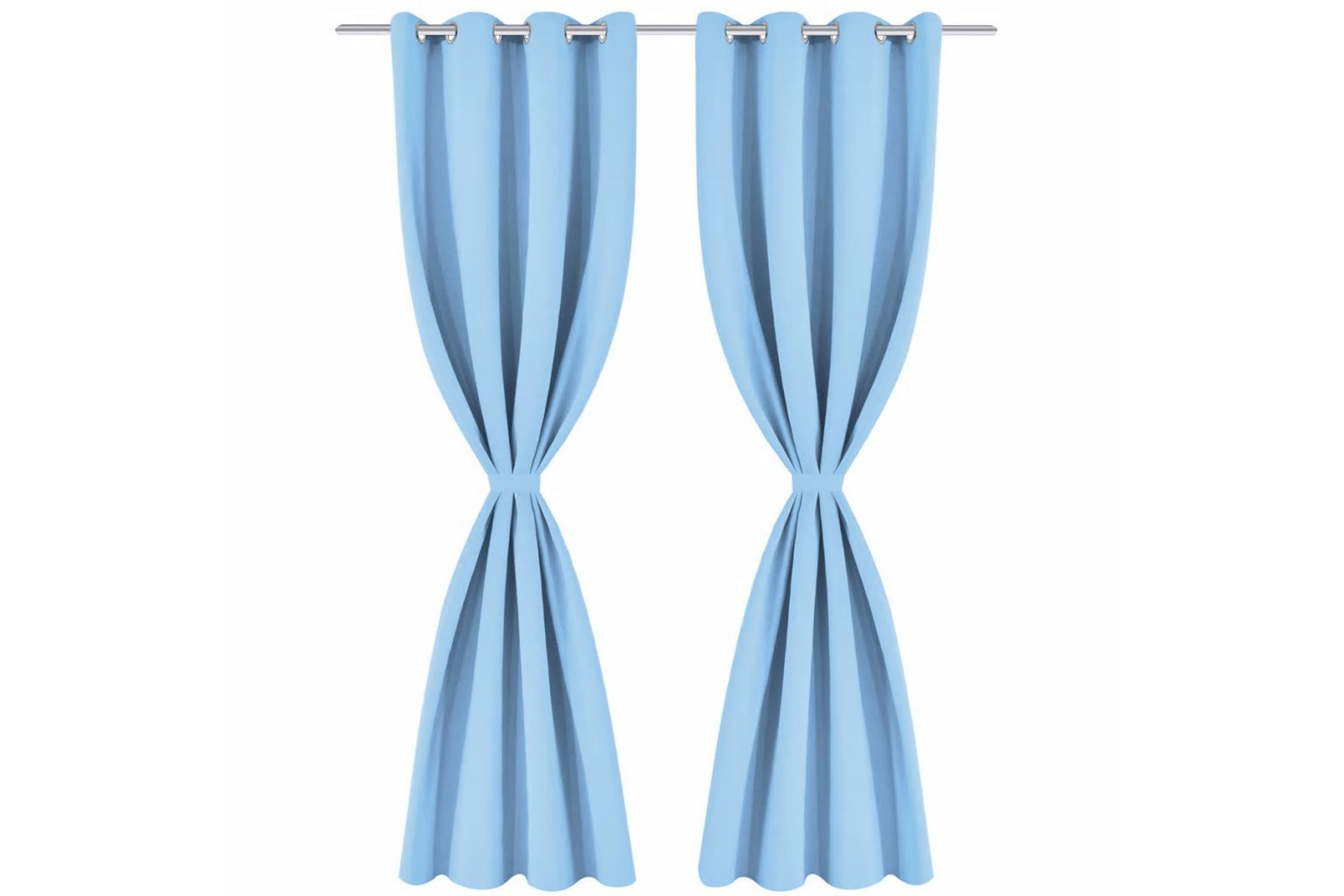 Be Basic Mörkläggningsgardiner 2 st med öljetter 135x245 cm turkos Turkos